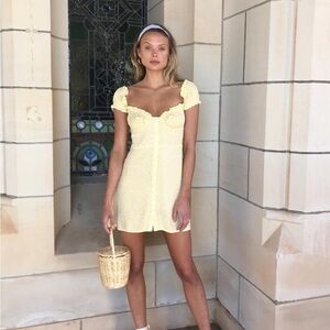 With Jean floral mini dress